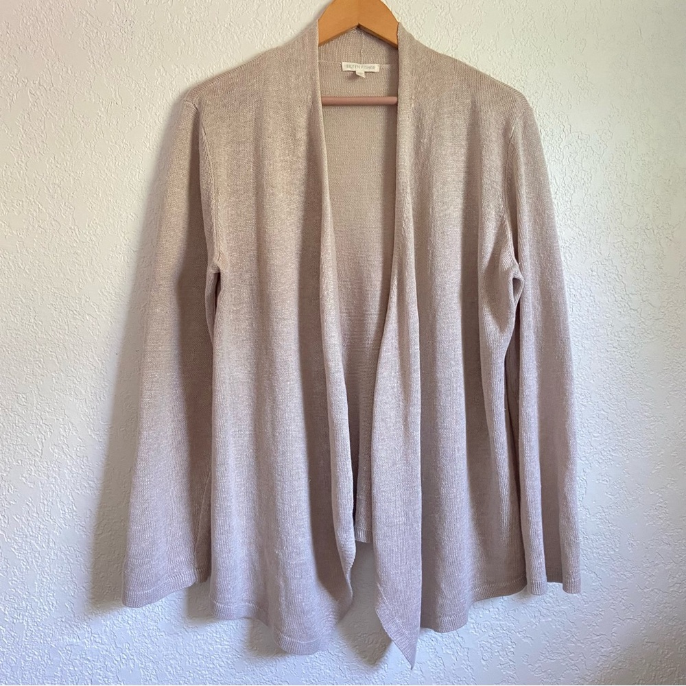 Eileen Fisher 100% Linen Open Front Cardigan